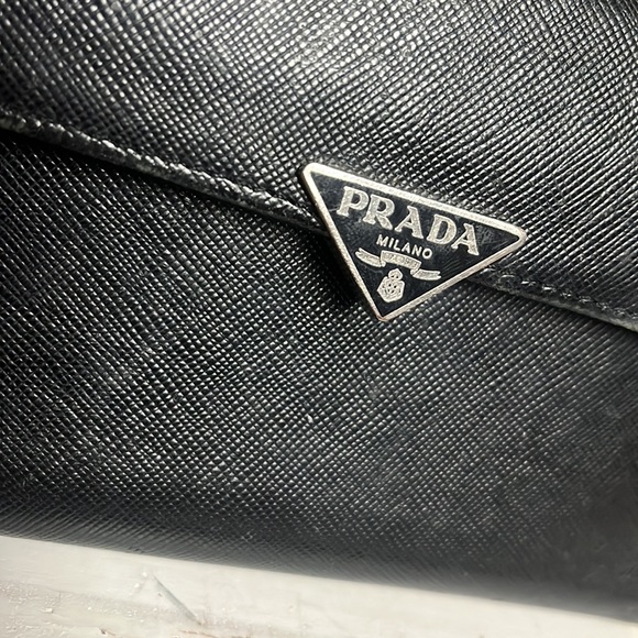 Original Prada Black Saffiano Leather Wallet with Milano logo - Picture 3 of 14